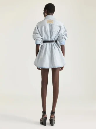 Açık Mavi Denimden Cocoon Elbise