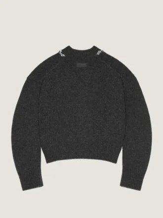 Alpaka ve Yak Yününden Süslemeli Couture Dikişli Hırka