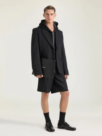 Antigona damgalı büyük deri kese