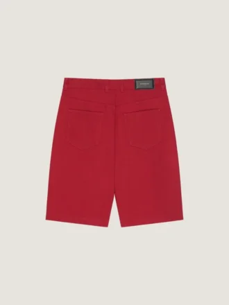 Aşırı Boyalı Denim Bermuda Şort