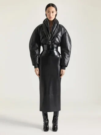 Bant Desenli Deri Korsaj Kemer