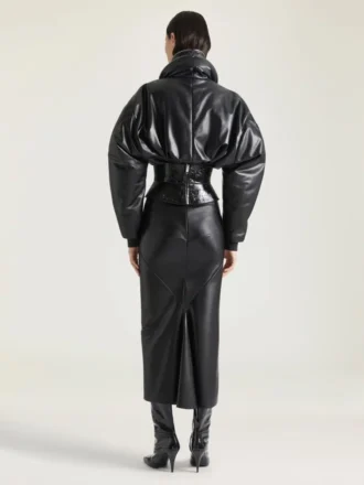 Bant Desenli Deri Korsaj Kemer