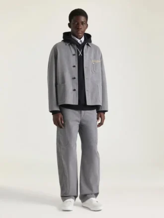 Balıksırtı Desenli Denim Ceket, Givenchy Paris Nakışlı