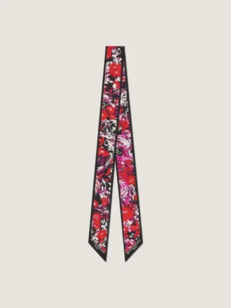 Çiçek Desenli İpek Bandeau