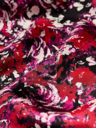 Çiçek Desenli İpek Kare