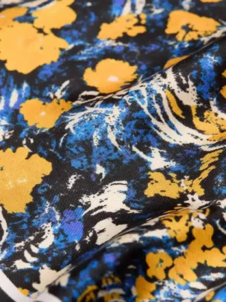 Çiçek Desenli İpek Losange