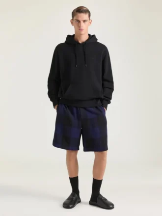 Yünlü Kareli Bermuda Şort