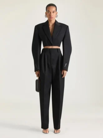 Yünlü Kısa Koza Ceket